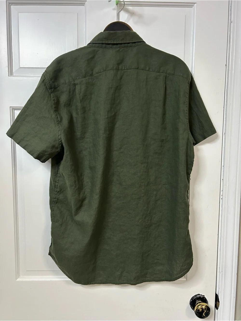 J. Crew Men's Short-Sleeve Button-Down Shirt in Olive